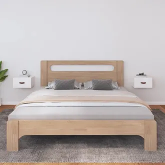 vidaXL Mesitas De Noche De Pared 2 Uds Blanco 40x29,5x22 Cm Vidaxl