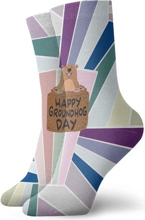 XCNGG Happy Groundhog Day Socks Soft Running Hiking Work Sock Comfort Breathable Casual for Men Women