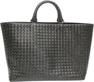 Bottega Veneta Pre-owned Tote Bags, female, Black, Size: ONE SIZE Pre-owned Intrecciato Tote Bag