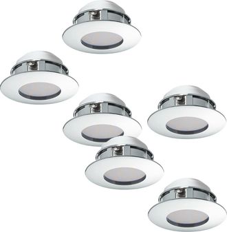 Loops 2 PACK 3 PACK Flush Ceiling Downlight Chrome Recessed Spotlight 6W LED