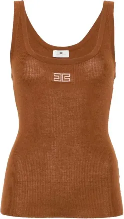 Elisabetta Franchi Mujer, Camisetas, Marr&oacute;n, Talla: L