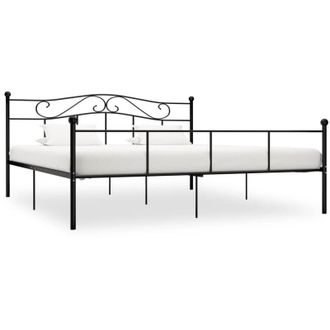 vidaXL Estructura De Cama De Metal Negro 200x200 Cm Vidaxl