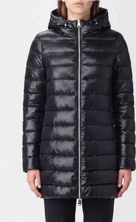 Herno Piumino lungo in nylon trapuntato con cappuccio e imbottitura in piuma