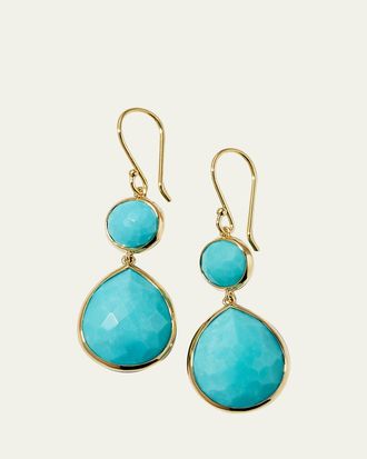 Ippolita Rock Candy Snowman Teardrop Earrings in 18K Gold