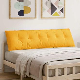 vidaXL vidaXL Cuscino per Schiena Giallo Chiaro 180 x 50 cm Tessuto in Cords