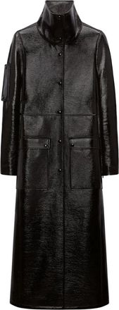 Courrèges Trench con effetto lucido - Nero