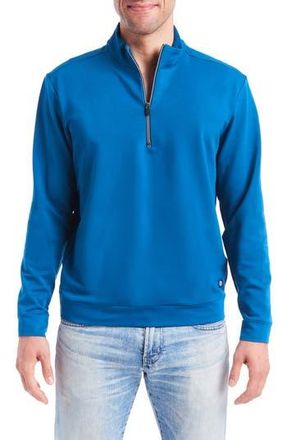 PinoPorte Mario Quarter Zip Sweatshirt in Teal at Nordstrom Rack, Size X-Large