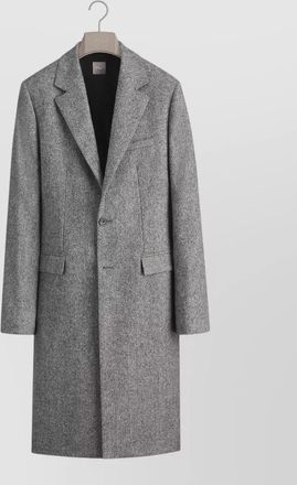 Dior long coat front pockets notched lapels