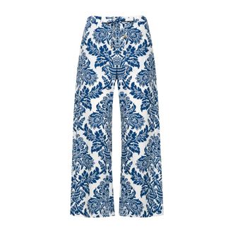 Max Mara Dames, Broeken, Blauw, Maat: XS Katoen