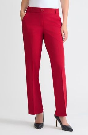 Kasper Pull-On Flare Pants in Fire Red at Nordstrom, Size X-Small