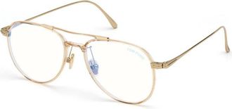 Tom Ford FT5666-B/O 074 Shiny Transparent Light Peach/Rose Gold 52mm