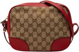 Gucci Pre-owned Bree Crossbody Bag - Dames - Vintage Schoudertas - Rood - ONE Size - Leer - Vintage
