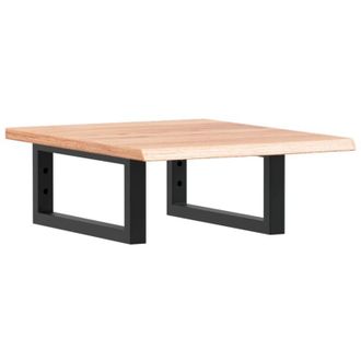 vidaXL Vidaxl - Estante De Lavabo De Pared De Acero Y Madera Maciza De Roble