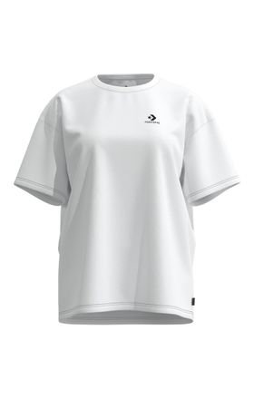 Converse T-Shirt CONVERSE STAR CHEVRON OVERSIZED TEE, Damen, Gr. XL, wei&szlig; 10a, Obermaterial: 100% Baumwolle, normal, Rundhals, Shirts T-Shirt, sportlicher Stil