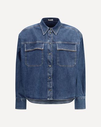 Brunello Cucinelli Denim Shirt with jewel details Female XL