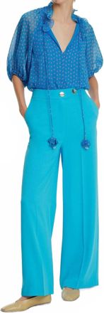 Exquise Puff Sleeve Blouse In Original Print