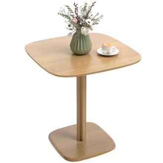OEM Mesa De Comedor De Madera Mesa De Cocina Cuadrada Para 4 Personas Para Espacios Peque&ntilde;os 70x70x75 Cm Madera Natural