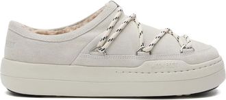 Moon Boot Sneakers Park in shearling con lacci - Grigio