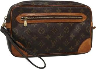 Louis Vuitton Pre-owned Tela clutches - - Pre-owned - Donna - Marrone - ONE SIZE