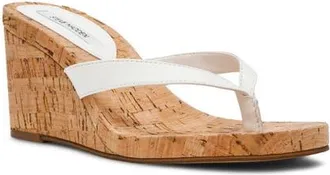 Steve Madden Playing Wedge Sandal in White at Nordstrom, Size 6.5