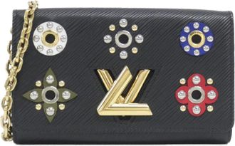 Louis Vuitton Black Leather Chain/Shoulder Wallet (Pre-Owned)