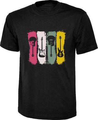 Generic Vintage Guitars Musician T-Shirt Music Guitar Lover Classical Acoustic-Electric Guitarist Kids and Adults Unisex Gifts Tee Top (Black, 9 Years)