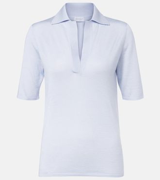 Gabriela Hearst Casius cashmere and silk polo shirt