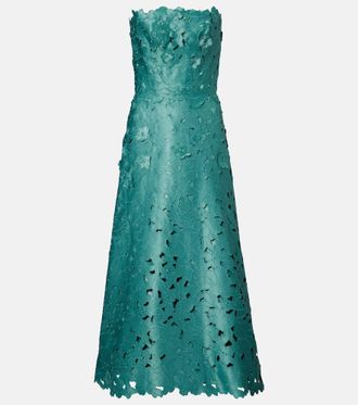 Costarellos Vella guipure lace maxi dress