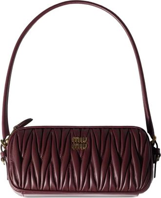 Miu Miu adjustable-strap leather clutch bag - Red