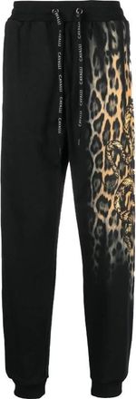 Roberto Cavalli Animal-Print Cotton Trousers, Size X-Large