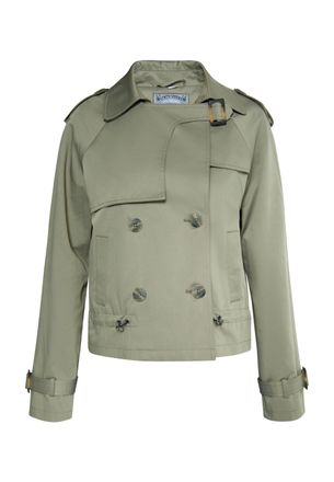 Dreimaster Dreimaster Kort trenchcoatje Dames olijf