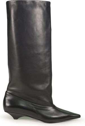 Vic Mati&eacute; K20 Kitty SSelene Tube Boot - Dames - Laarzen met Hak - Zwart - 39 EU - Leer - Schoenen