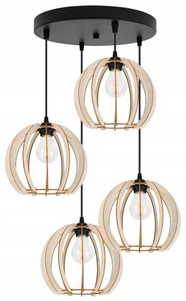 OEM L&aacute;mpara De Techo Colgante Led Moderna De Madera
