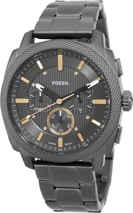 Fossil Machine Chronograph Quartz Gunmetal Dial Mens Watch FS6160