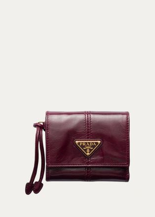 Prada Soft Lux Leather Trifold Wallet