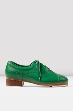 Bloch BLOCH Ladies Jason Samuels Smith Smooth Leather Tap Shoes, Emerald Smooth Leather