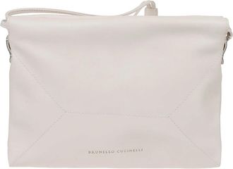 Brunello Cucinelli BC Duo Bag - Dames - Schoudertassen - Wit - ONE Size - Leer - Tassen