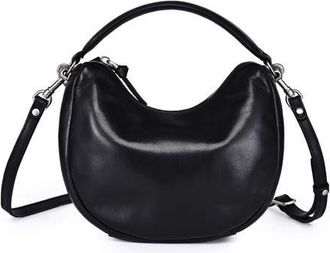 OLD TREND Dahlia Genuine Leather Soft Everyday Hobo Bag in Black at Nordstrom