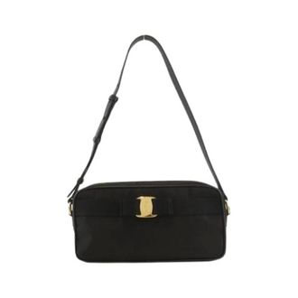 Ferragamo Pre-owned Nylon Shoulder Bag - Dames - Pre-owned - Zwart - Maat: ONE Size Nylon