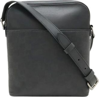 Louis Vuitton Pre-owned Cross Body Bags, male, Black, Size: ONE SIZE Pre-owned Pochette District Damier Infini Shoulder Bag