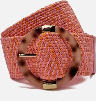 Nooki Design Womens Kayleigh Elasticated Belt - Pink/Orange Mix - Size: ONE