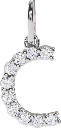 Diamond2Deal 14k Gold 1/6ct Lab-Grown Diamond Initial C Pendant