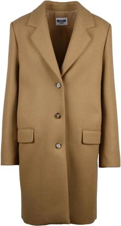 Moschino Jassen, Dames, Beige, M, Wol, Cappotto