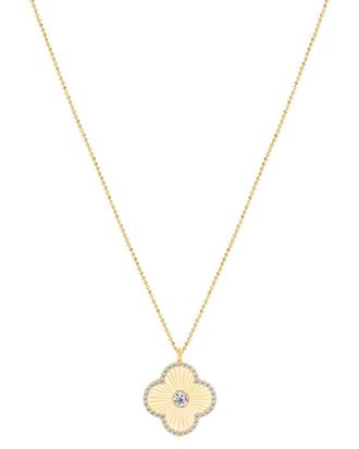Gabi Rielle 14K Over Silver Cz Charm Necklace