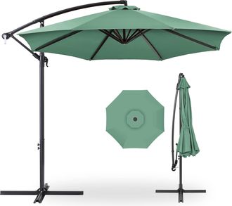Best Choice Products 10ft Offset Hanging Outdoor Market Patio Umbrella w/ Easy Tilt Adjustment