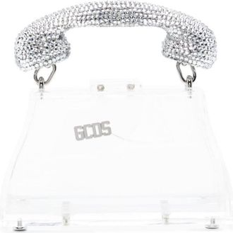 GCDS Call-Me Comma mini bag - women - Acrylic - OS - White