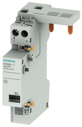 SIEMENS Bloque De Interruptor De Protecci&oacute;n Contra Fallos De Arco Afdd, 1-16a 230v Para Interruptores Autom&aacute;ticos Y Fi/ls 1+n 2te, 5sm60212