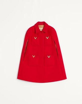 Valentino Drill Double Cape Wo