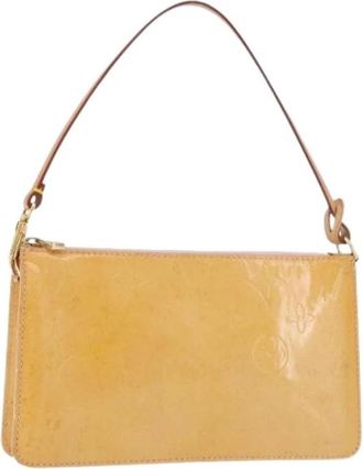 Louis Vuitton Pre-owned Accessory Pouch - Dames - Vintage Schoudertas - Beige - ONE Size - Leer - Vintage