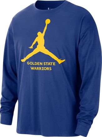 Nike Mens Golden State Warriors Essential Jordan NBA Long-Sleeve T-Shirt in Blue | FN1263-495